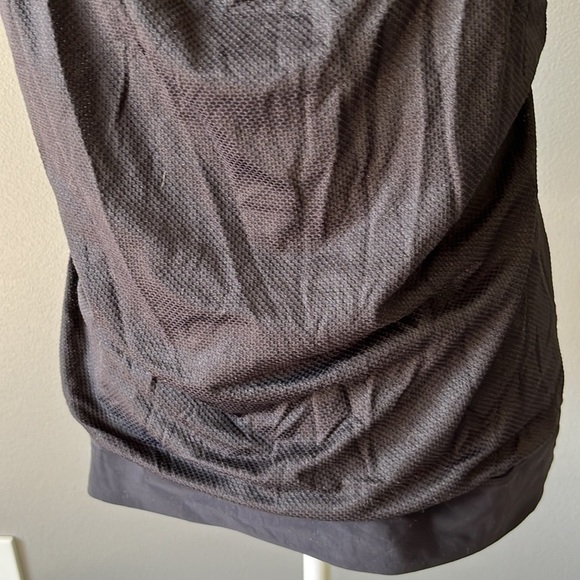 Sweaty Betty Mesh Black Cowl Neck Tank Top - Picture 3 of 9